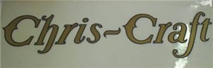 Chris Craft Pre War Logo Decal Gold Black 18" NOS